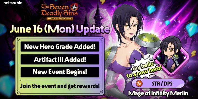 The Seven Deadly Sins: Idle Adventure brings Mage of Infinity Merlin in the latest update