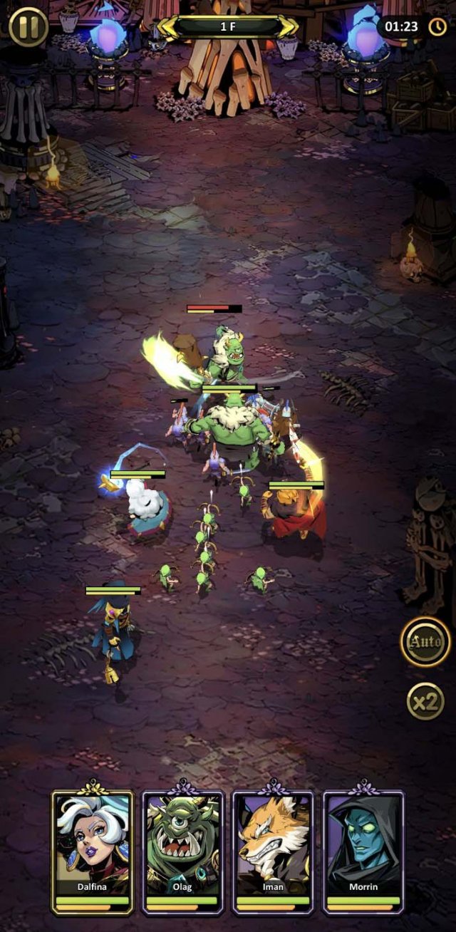 eclipsoul battle menu and heroes in combat