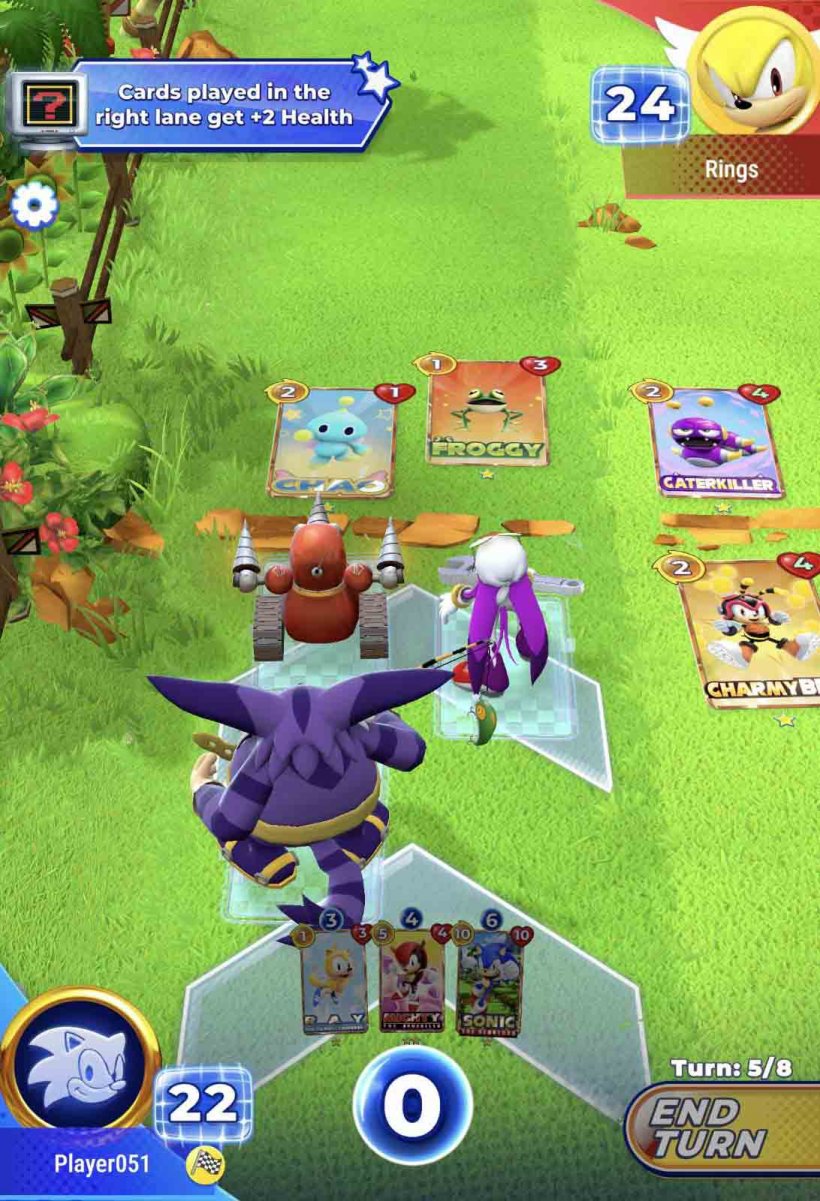 sonic characters dashing across a field to attack