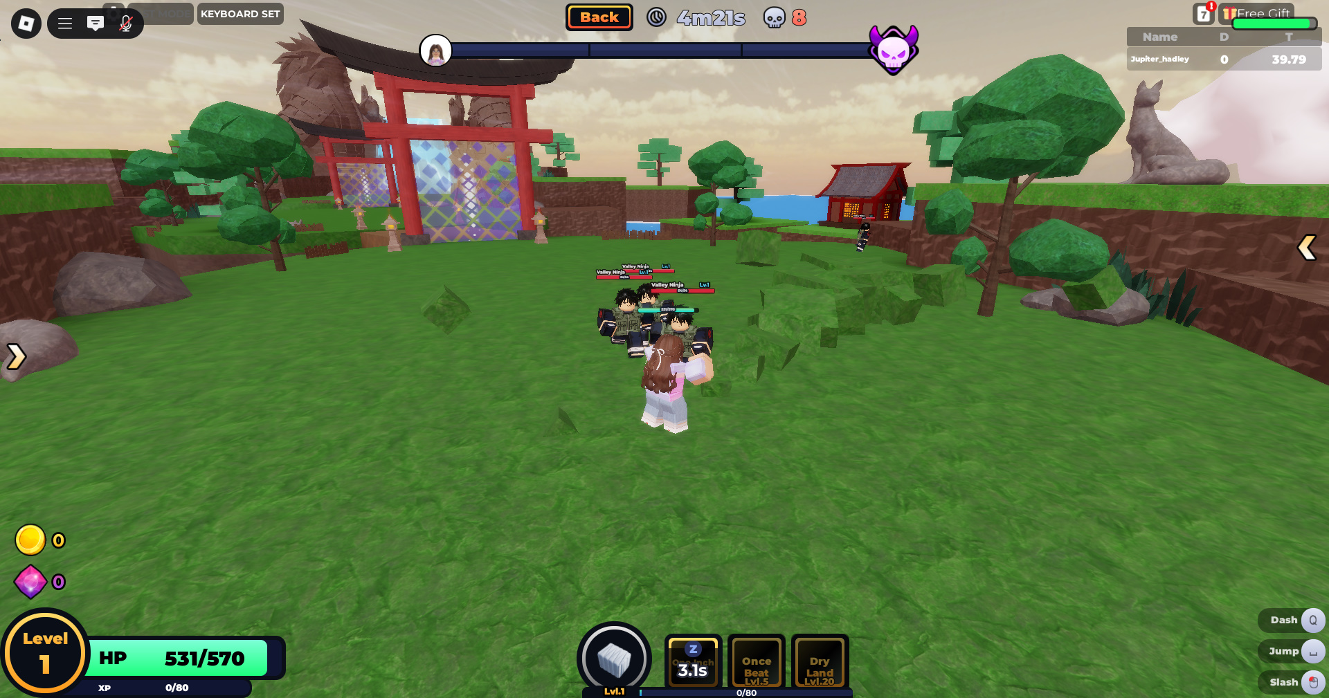 Jupiter playing Anime Dungeon Fighters