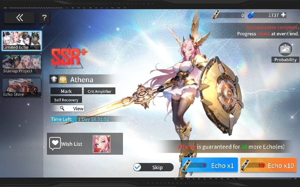 premium character athena ssr+ in apex girls