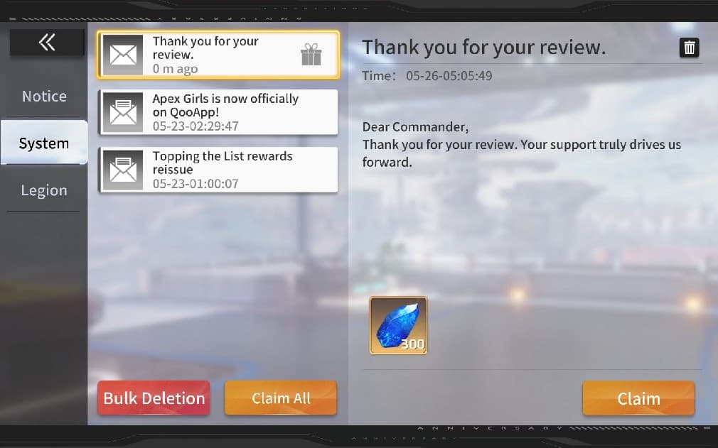 diamonds from email in apex girls