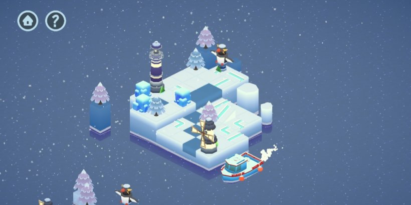 A winter-themed level in Beacon Light Bay
