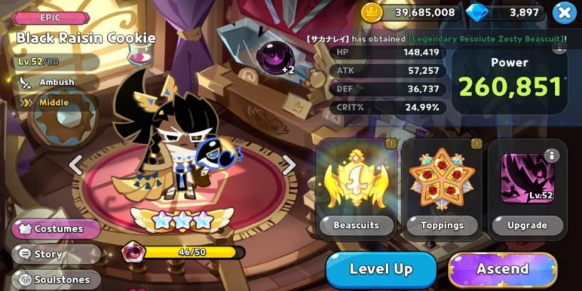 Cookie Run Kingdom: Black Raisin Cookie Toppings and Beascuits guide