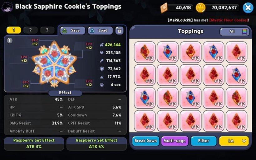 black sapphire cookie best raspberry radiant toppings