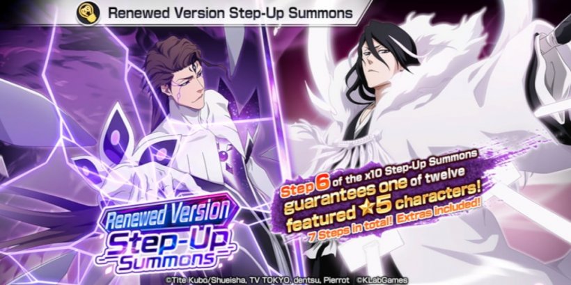 Bleach: Brave Souls has released the Renewed Version Step-Up Summons with Sosuke Aizen, Byakuya Kuchiki, among others