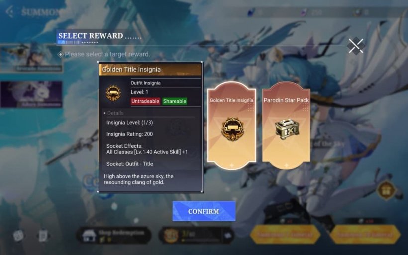 golden title insignia pack