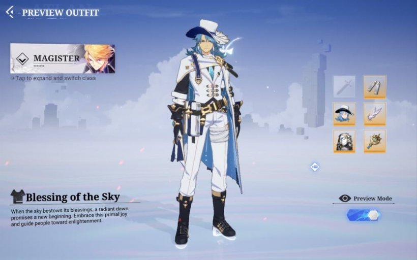 blessing of the sky outfit coa