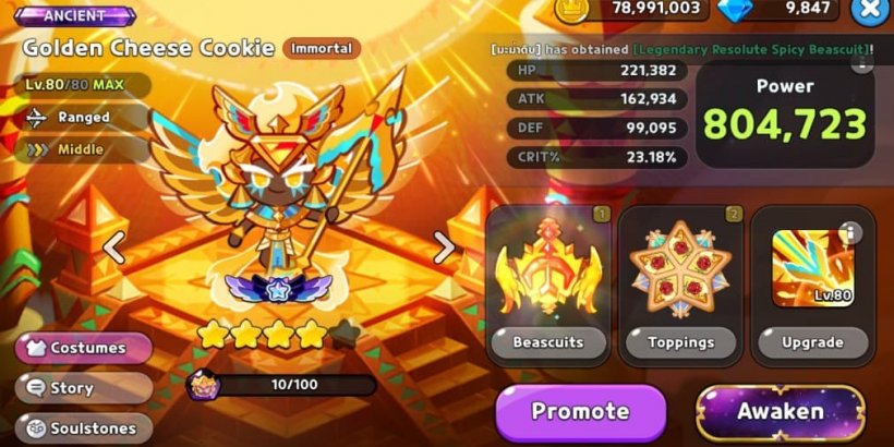 Cookie Run Kingdom: Golden Cheese Cookie Toppings and Beascuits guide