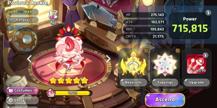 Cookie Run Kingdom: Pavlova Cookie Toppings and Beascuits guide