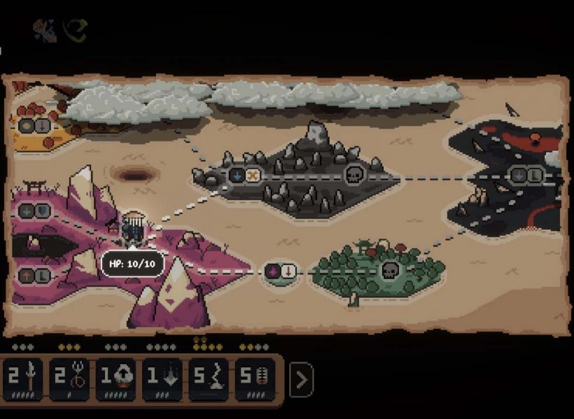 a map with branching routes to choose from