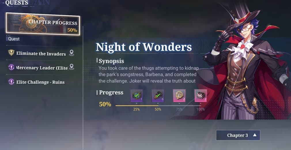 main and side quests in crystal of atlan