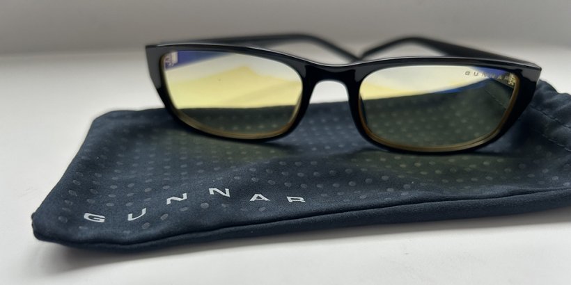 Elin gunnar glasses on a little carrying case