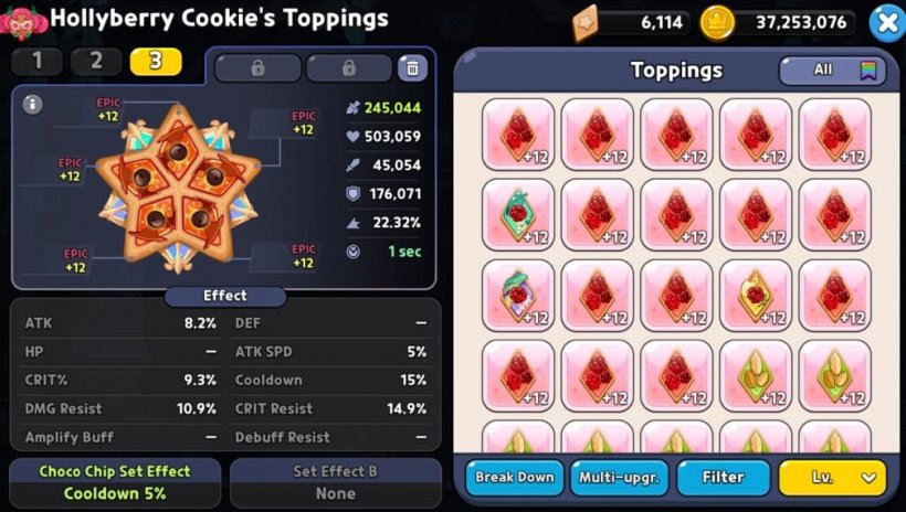 best toppings for hollyberry cookie in crk