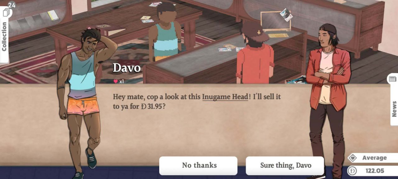 two male characters talking to each other