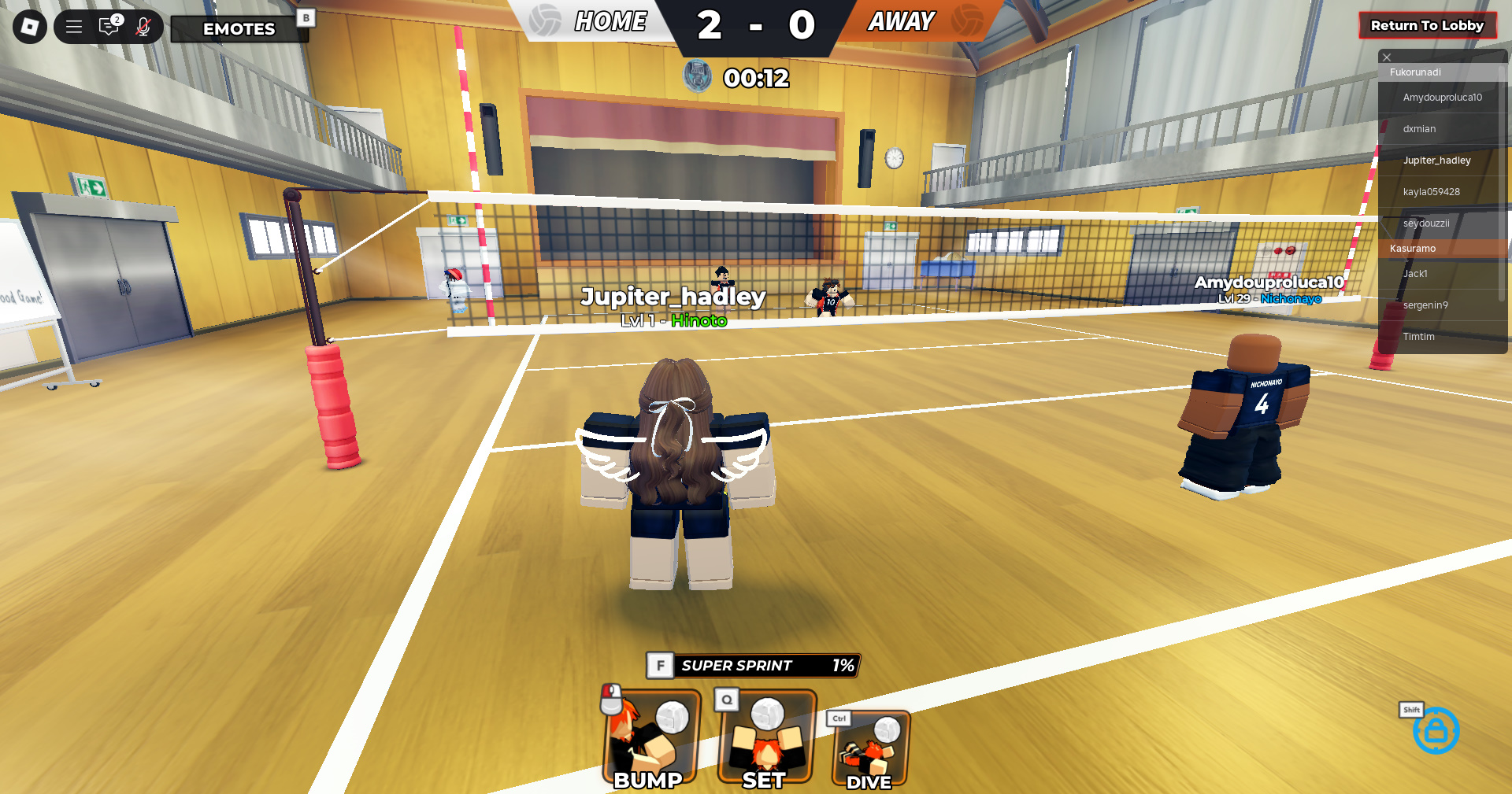 In game in Haikyuu Legends