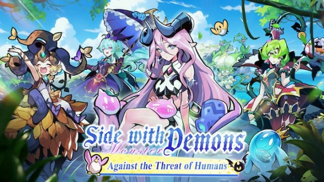 The demon lord character with four monsters in the background