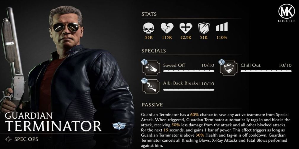 Mortal Kombat Mobile Terminator character