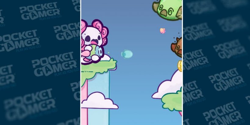 Lottie blasting floating puffers.