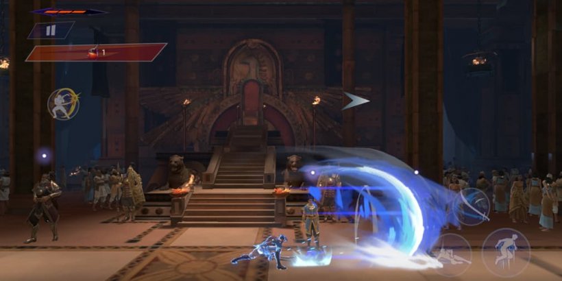 Sargon unleashes a charged attack.