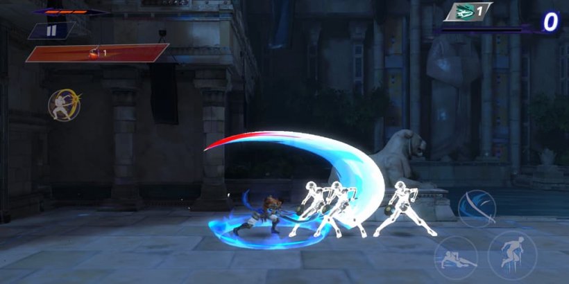 Sargon attacks a group of enemies.