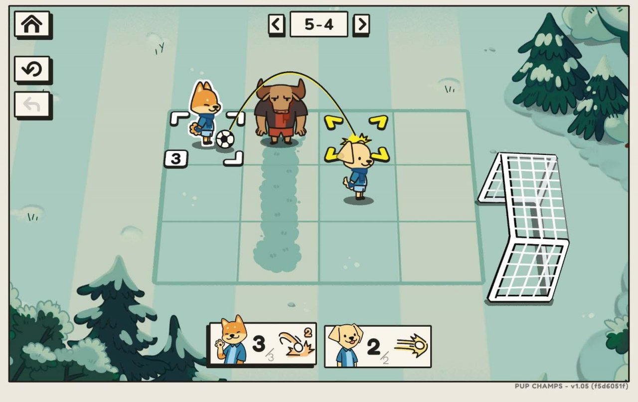 puppies playing soccer with a rival bull