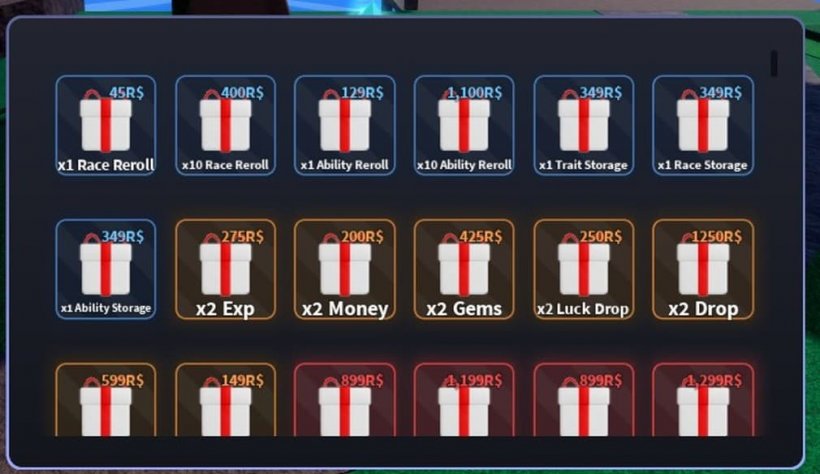 roblox verse piece race reroll in shop for robux