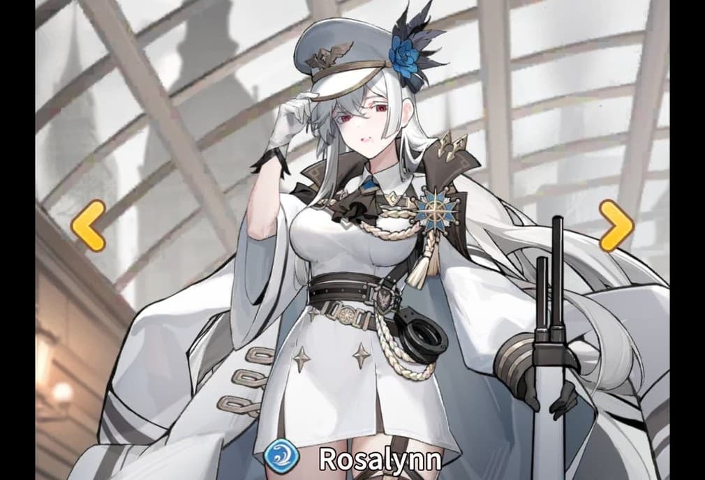 Rosalynn wearing white navy uniform and a hat