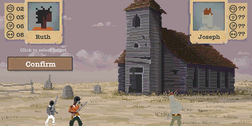 Sheltered battle outside of church