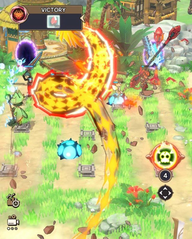 heroes fighting enemies in tower defence mode