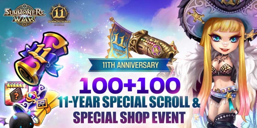 Summoners War: Sky Arena celebrates 11th anniversary with new monster, summon event, and scroll giveaways