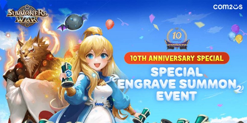 Summoners War: Sky Arena will launch an Engrave Summon Event as 10th anniversary continues