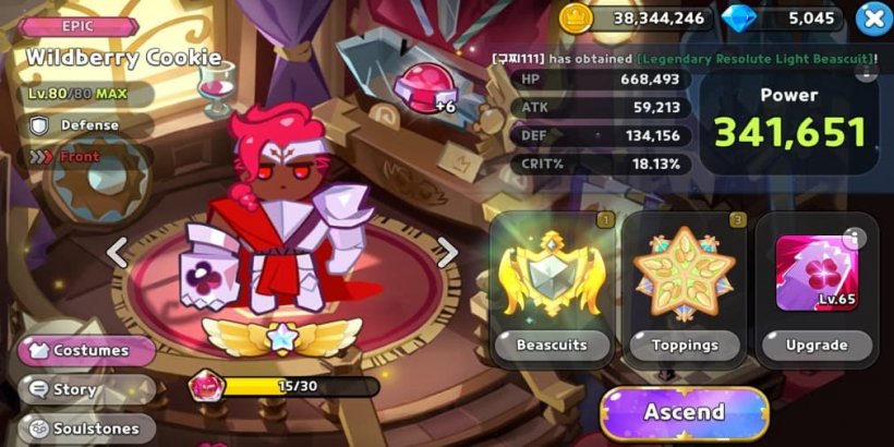 Cookie Run Kingdom: Wildberry Cookie Toppings and Beascuits guide