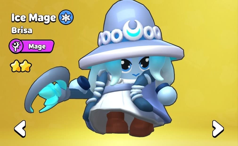 ice mage cute white witch with hat and pale skin